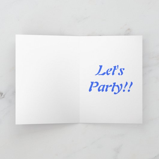 Dolfijn verjaardagsfeestje kaart (Binnen)