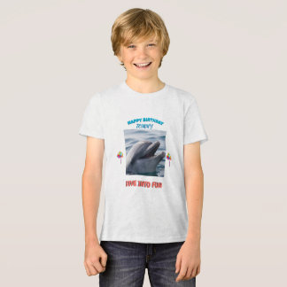 Dolfijn Verjaardagsspetters Tri-Blend Shirt