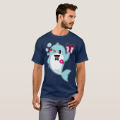Dolfijn Verzorgde Das Bruiloft T-shirt (Voorkant volledig)