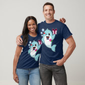 Dolfijn Verzorgde Das Bruiloft T-shirt (Unisex)