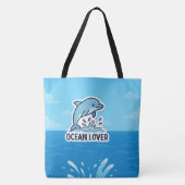 Dolfijn Vibes Tote Bag (Voorkant)