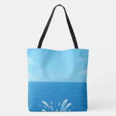 Dolfijn Vibes Tote Bag (Achterkant)