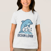 Dolfijn Vibes Tri-Blend Shirt (Voorkant)