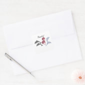 Dolfijn Vierkante Sticker (Envelop)