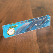 Dolfijn Vis Bureau Naamplaat Naambordje (Zijkant)