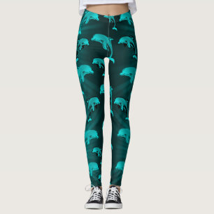 dolfijn, vis, natuur, aquatisch, design, mooi, leggings