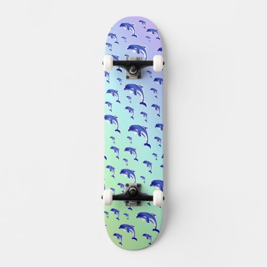 dolfijn, vis, natuur, aquatisch, design, mooi, persoonlijk skateboard (Voorkant)
