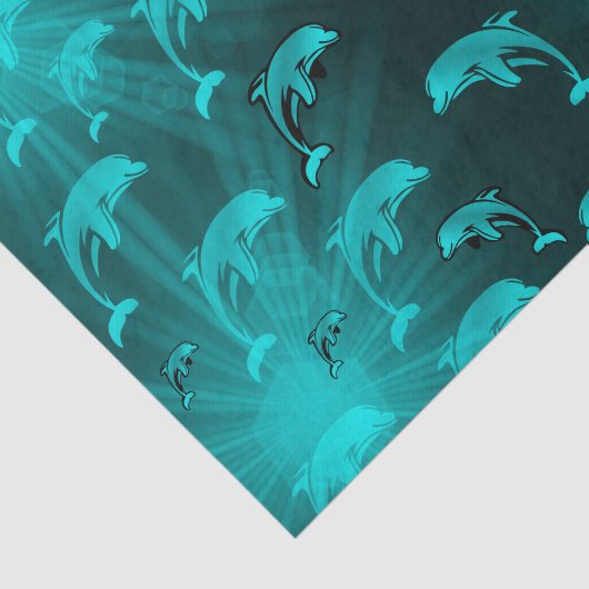 dolfijn, vis, natuur, aquatisch, design, mooi, tissuepapier (Detail)