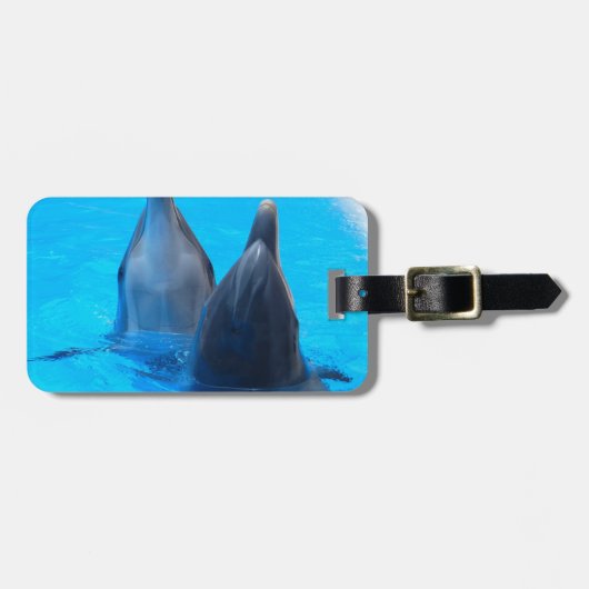 dolfijn vis zee onder water bagagelabel (Voorkant horizontaal)