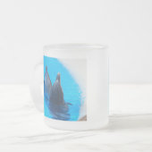 dolfijn vis zee onder water matglas koffiemok (Voorkant links)