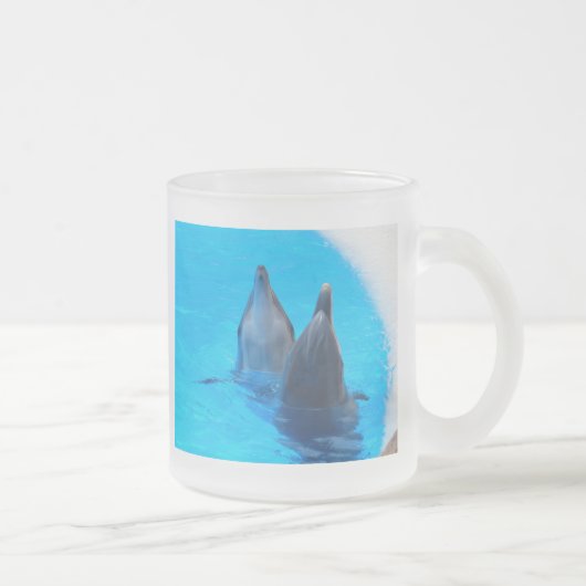 dolfijn vis zee onder water matglas koffiemok (Rechts)