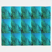 dolfijn vis zee onder water zwemmen fleece deken (Voorkant (Horizontaal))