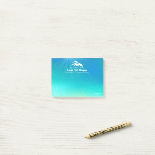 Dolfijn, visaquariumwinkel post-it® notes (Op bureau)