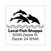 Dolfijn, visaquariumwinkel rubberstempel (Afrduk)
