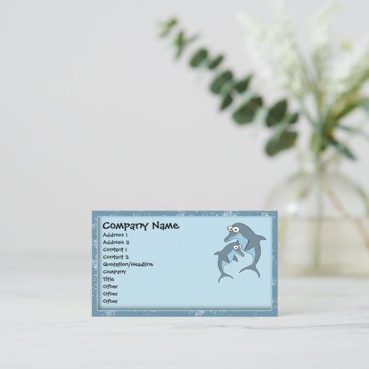 Dolfijn Visitekaartjes (Staand voorkant)