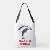 Dolfijn Vlag Amerika Crossbody Tas (Achterkant)