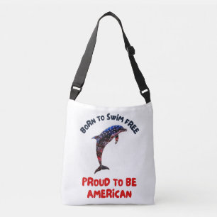 Dolfijn Vlag Amerika Crossbody Tas