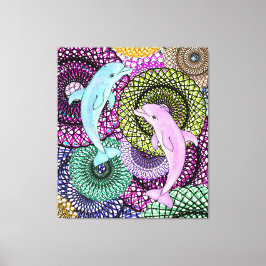 Dolfijn Vreugde Canvas Afdruk