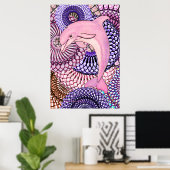 Dolfijn Vreugde Poster (Thuiskantoor)