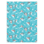 Dolfijn Vreugde Tropische Oceaan Kerstmis/Aqua, Ro Tafelkleed (Voorkant)