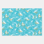 Dolfijn Vreugde Tropische Oceaan Nautische Kerstmi Inpakpapier Vel (Voorkant)