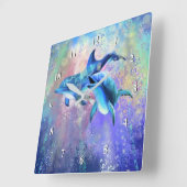 Dolfijn Wandklok Gelukkig Paar (Hoek)