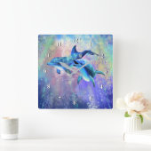 Dolfijn Wandklok Gelukkig Paar (Huis)