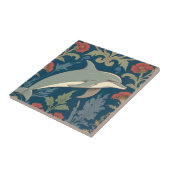 Dolfijn William Morris stijl Ocean Zee thema Recht Tegeltje (Zijkant)