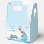 Dolfijn Zomer Kinder Blauwe Verjaardag Favoriet Bo Bedankdoosjes (Open)