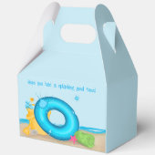 Dolfijn Zomer Kinder Blauwe Verjaardag Favoriet Bo Bedankdoosjes (Achterkant)