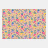 Dolfijn Zomer Kinder Paarse Wrapping Paper Set (Voorkant 3)