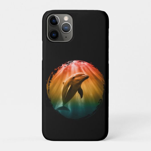 dolfijn zomer zee oceaan zonsondergang Case-Mate iPhone case (Achterkant)