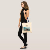 Dolfijn zwemmen in Blue Ocean Water Custom Name Tote Bag (Voorkant (model))