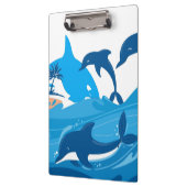 Dolfijn Zwemmen Klembord (Links)