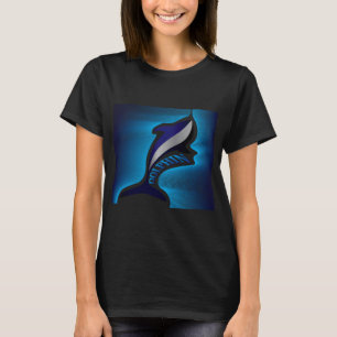 Dolfijn zwemt door de golven van de zee t-shirt