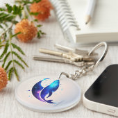 Dolfijndromen Acryl Sleutelhanger - Draag de magie (Voorkant Rechts)