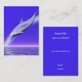Dolfijnduiken met regenboog visitekaartje (Voorkant / Achterkant)