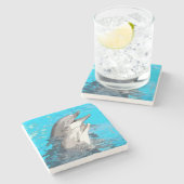 Dolfijnen20160501 Stenen Onderzetter (Zijkant)