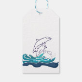 Dolfijnen Aangepast cadeauLabel tekenen (Achterkant)