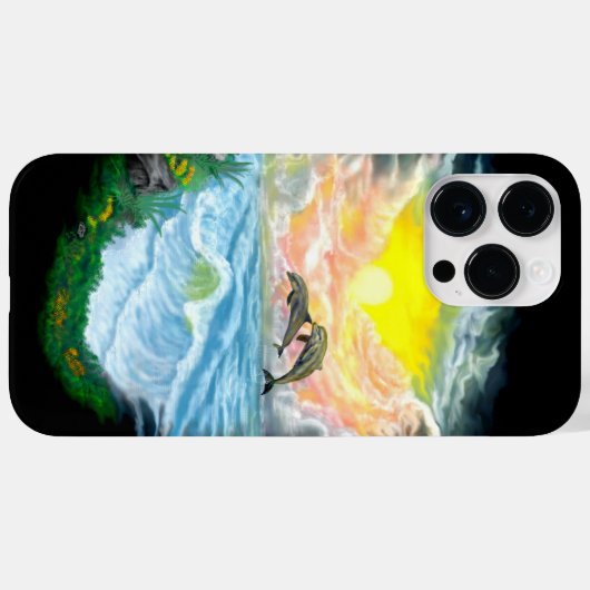 Dolfijnen afspelen in de zon Case-Mate iPhone case (Achterkant (horizontaal))
