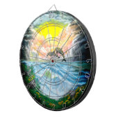 Dolfijnen afspelen in de zon dartbord (Voorkant Rechts)