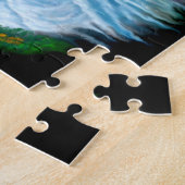 Dolfijnen afspelen in de zon legpuzzel (Zijkant)