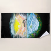 Dolfijnen afspelen in de zon strandlaken (Voorkant)