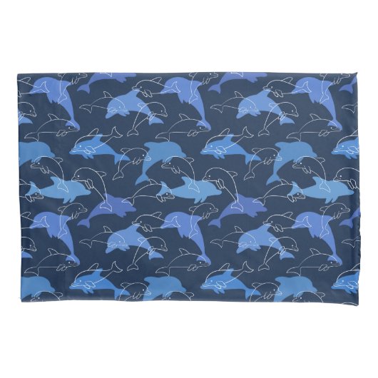 Dolfijnen afspelen kussensloop (Voorkant-Links)