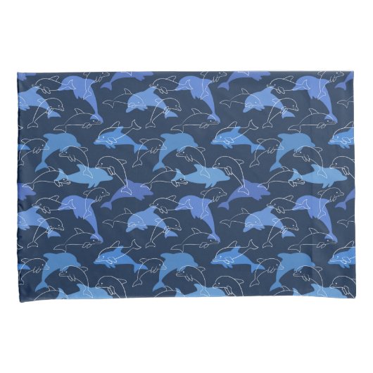 Dolfijnen afspelen kussensloop (Voorkant-Rechts)