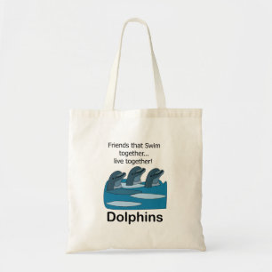 Dolfijnen Aquatisch Dieren Vriendschap Tote Bag