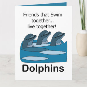 Dolfijnen Aquatische Zeezoogdier Vriendschap Kaart