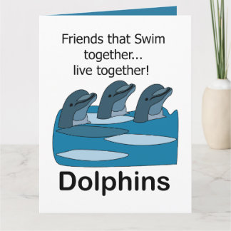 Dolfijnen Aquatische Zeezoogdier Vriendschap Kaart