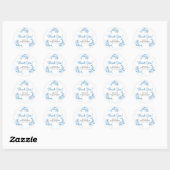 Dolfijnen Baby shower Fover Bedankt Ronde Sticker (Vel)