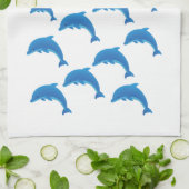 Dolfijnen badhanddoek ingesteld op diamanten2858 theedoek (Gevouwen)